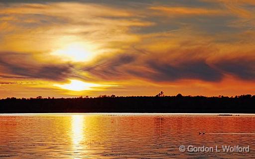 Fireball Sunset_22345.jpg - Rideau Canal Waterway photographed at Kilmarnock, Ontario, Canada.